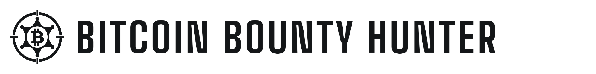 Bitcoin Bounty Hunter Rectangular logo — high resolution, 2048 × 256 (8:1) pixels